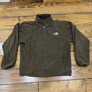 North Face Men’s Full Zipper Fleece Jacket Size Medium Color: Brown